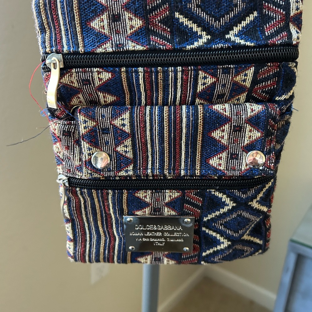 Crossbody small fabric handbag